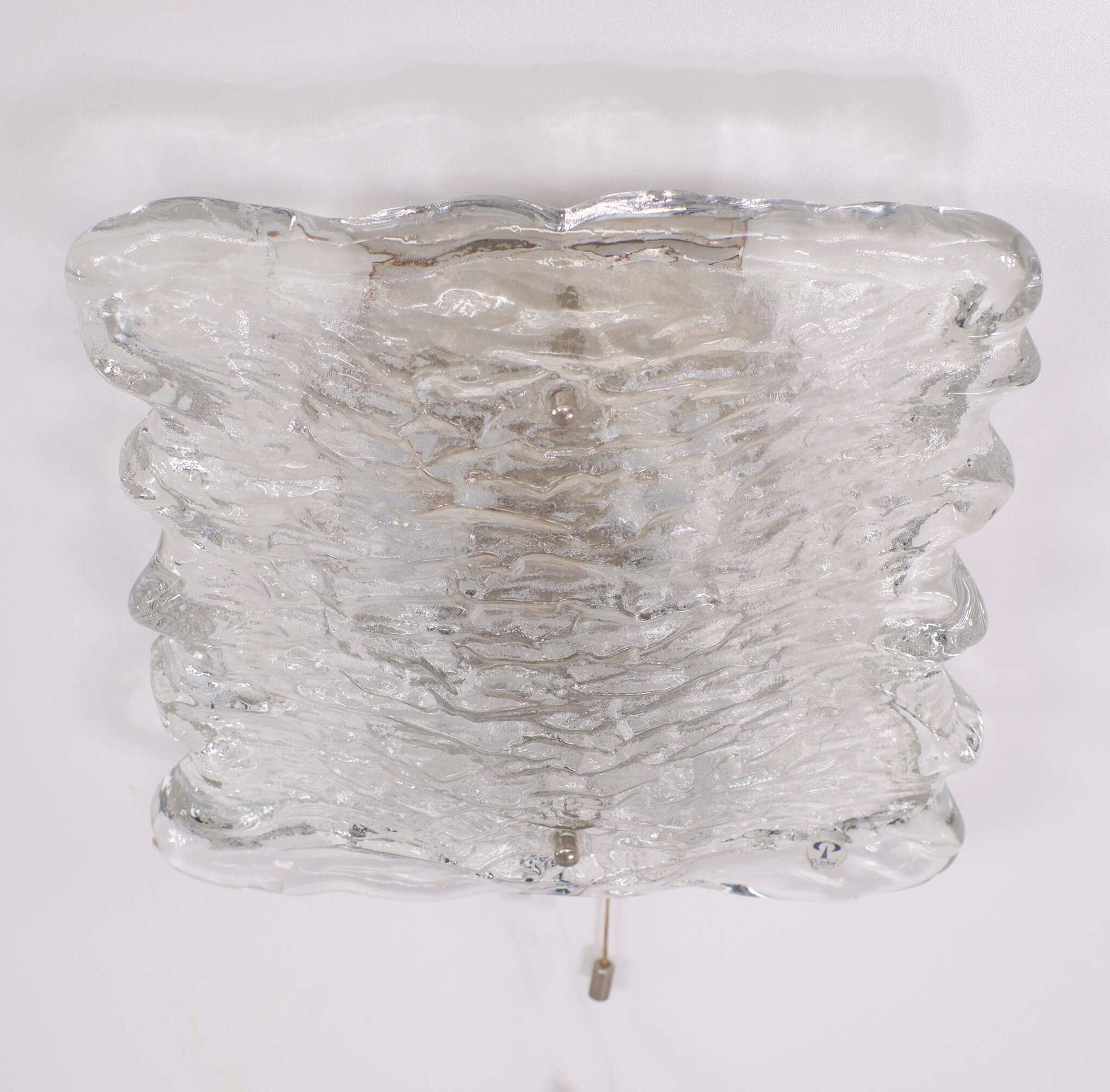 Peil & Putzler Kristallen Wandlamp Met Glazen Kap, Ca. Jaren 1960, Duitsland photo vinterior