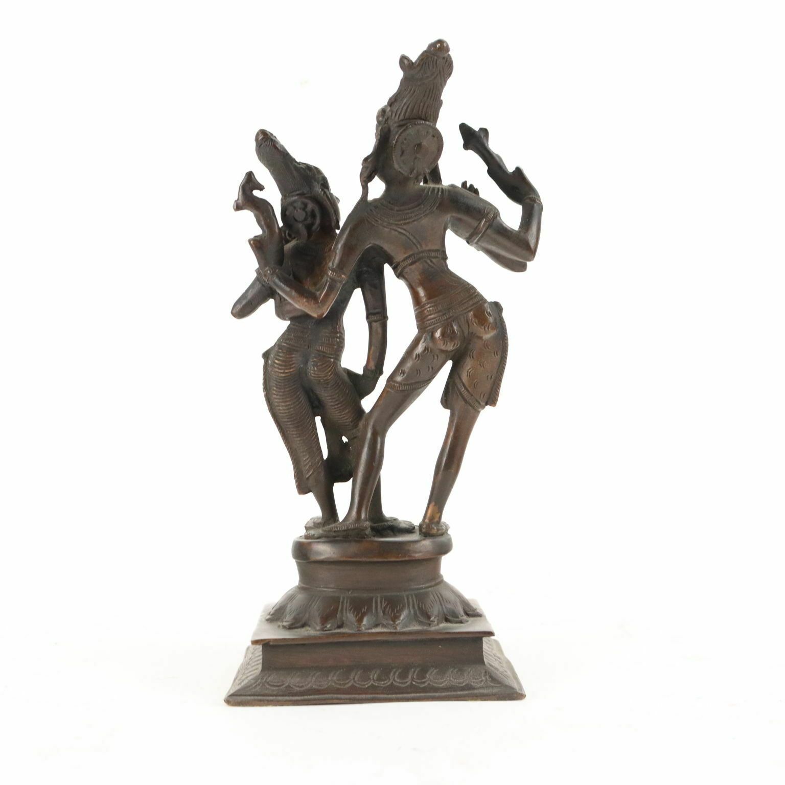 Krishna With A Gopi Bronze India Early 900s Antiques photo vintage