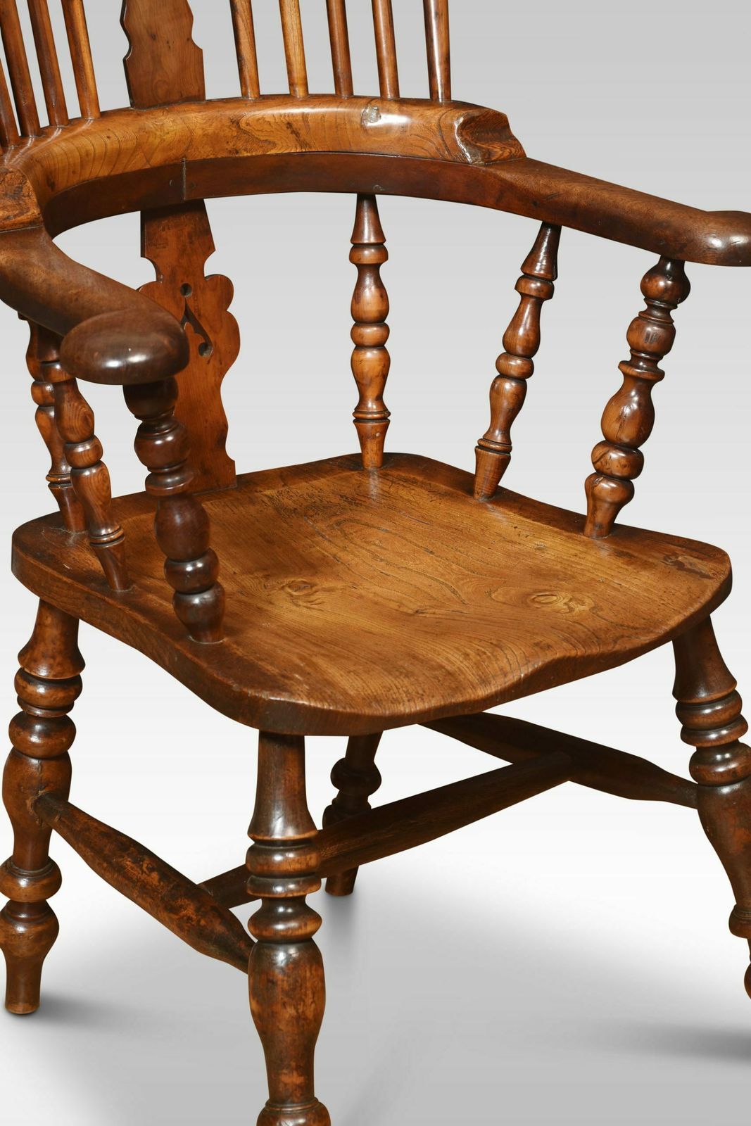 Yew Wood Windsor Armchair, 1800s photo for sale