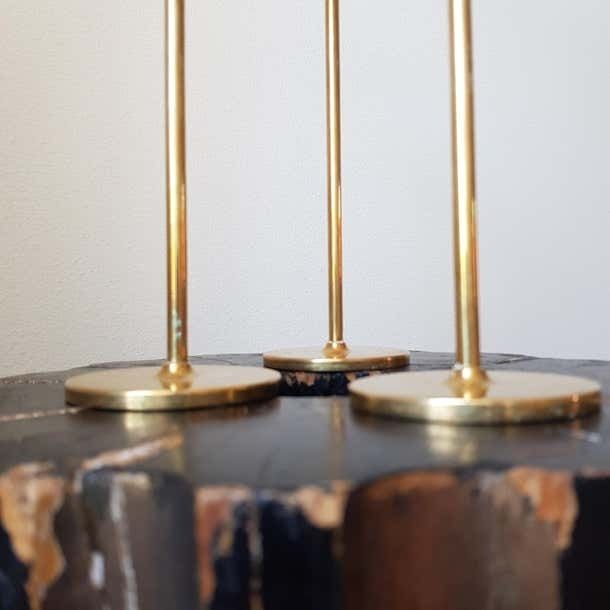 Pierre Forssell  Candlesticks Tulip  Brass Skultuna  Scandinavian Modern photo 1653.0