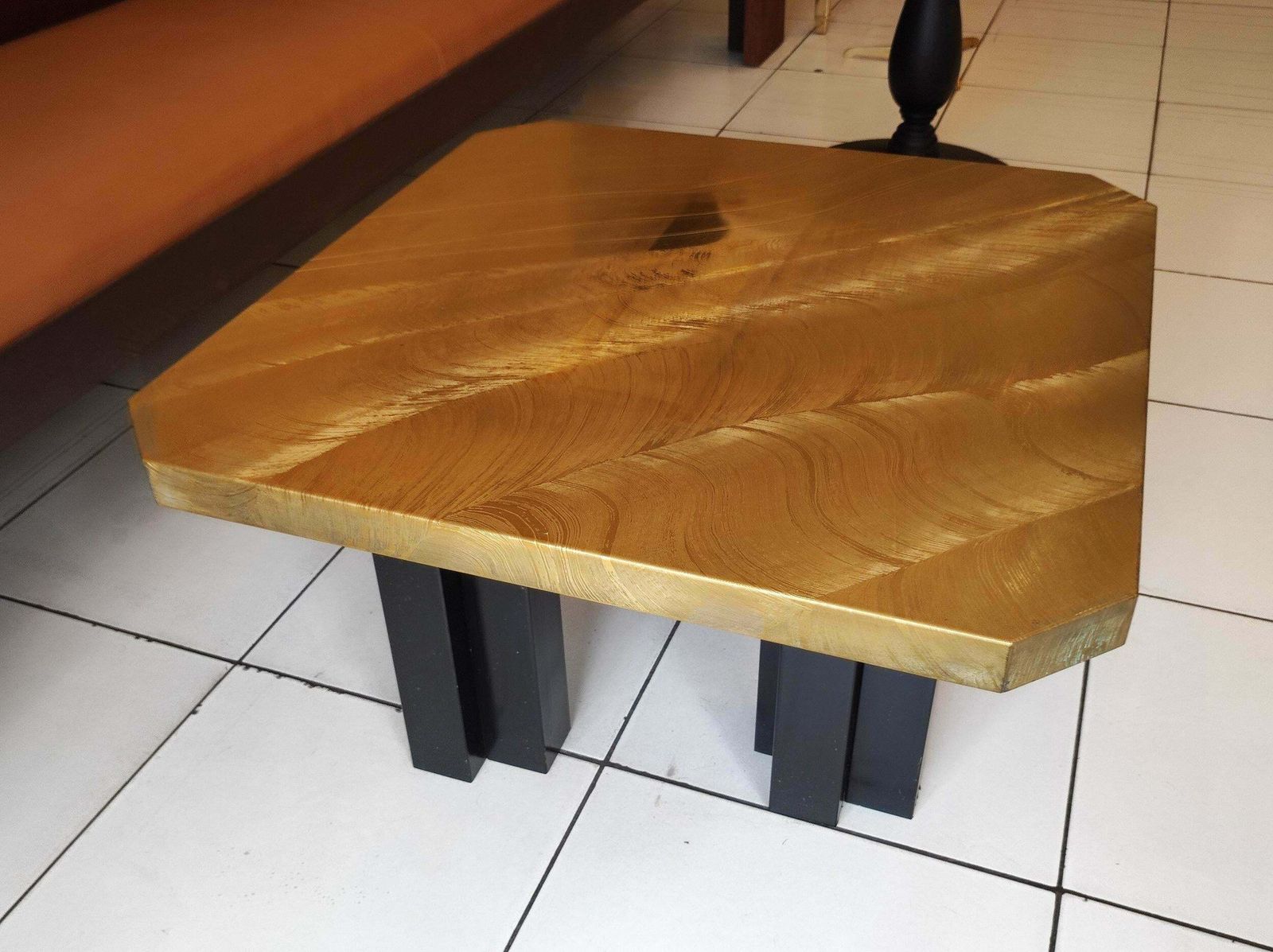 Etched Brass Coffee Table By Christian Krekels, Signed , Circa 1975 photo furniture