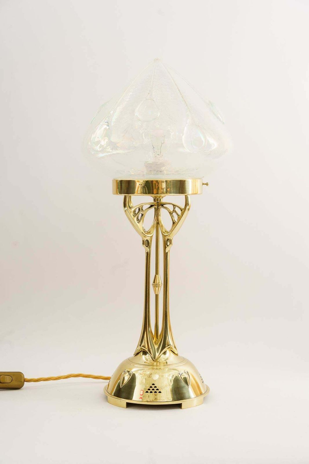 Jugendstil Table Lamp With Original Opaline Glass Shade Vienna Around 1910 photo 1923.0