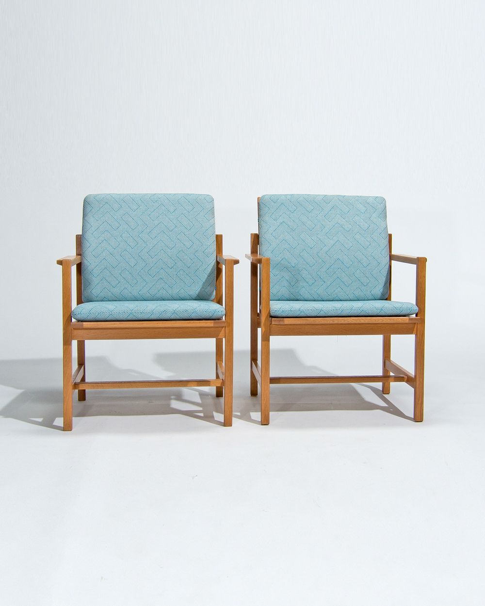 Mid Century Danish Armchairs By Borge Mogensen, 1960’s photo for sale