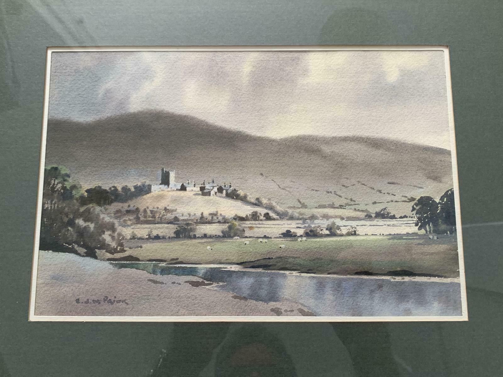 E.J.W. Prior 20th Century Watercolour Painting Of Lancashire Landscape photo furniture
