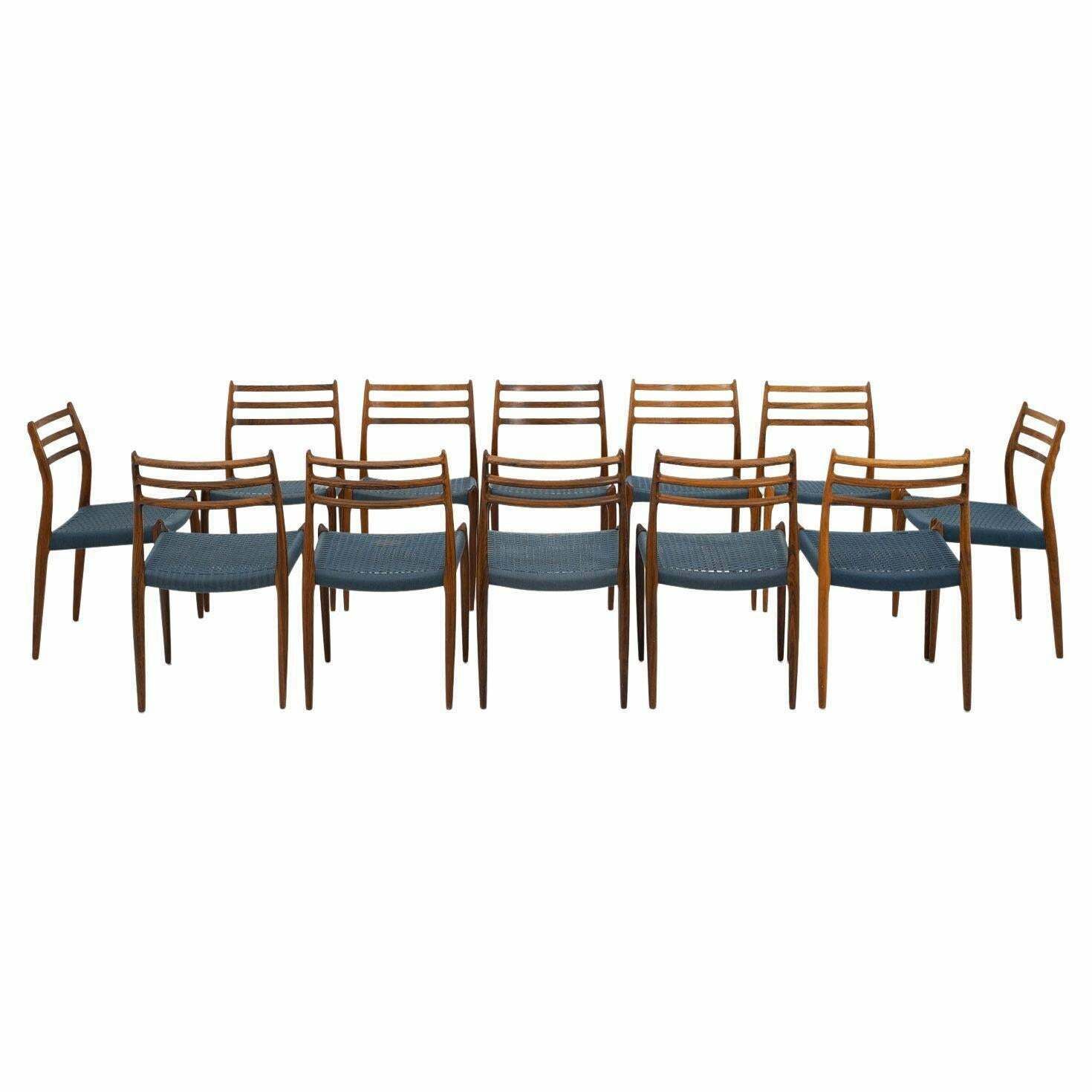 Scandinavian Midcentury Dining Chairs Model 78 By Niels Otto Møller