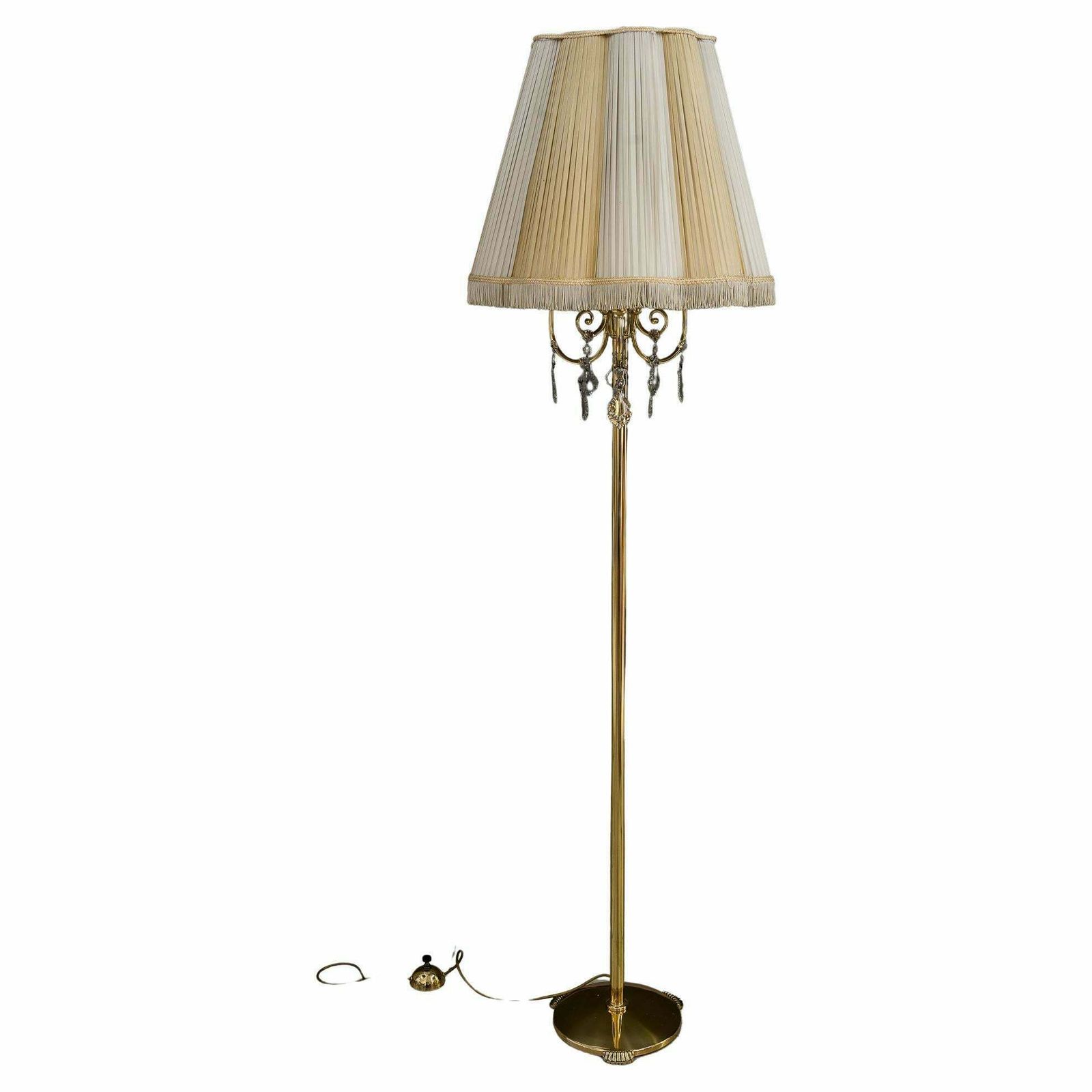 Floorlamp Vienna Around 1950s Attr. Lobmeyr With Original Shade