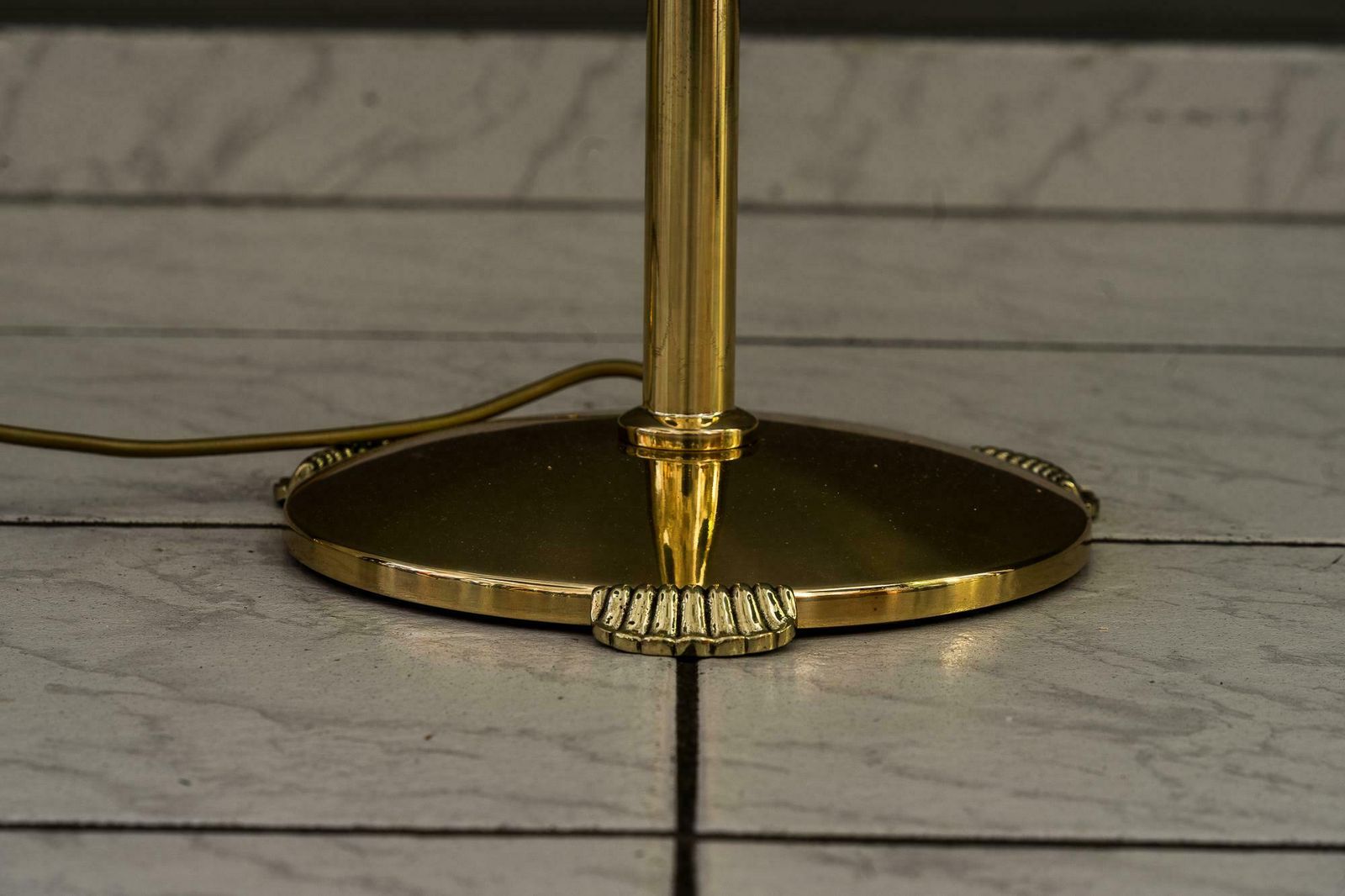 Floorlamp Vienna Around 1950s Attr. Lobmeyr With Original Shade photo for sale