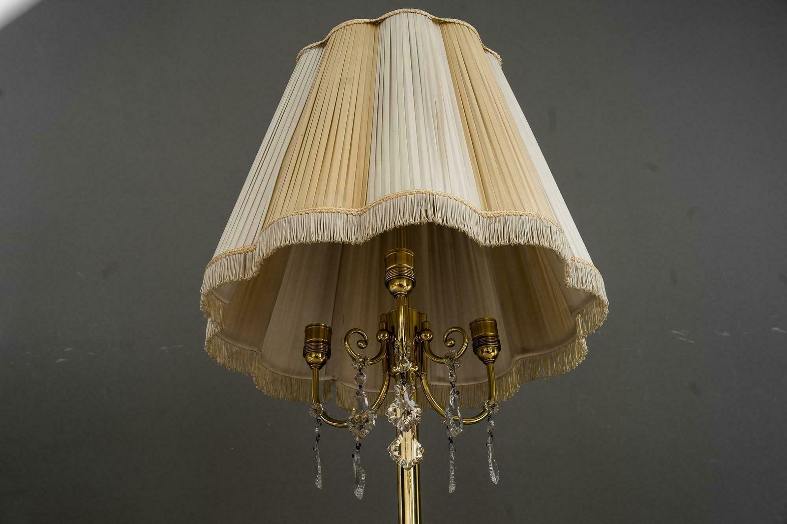 Floorlamp Vienna Around 1950s Attr. Lobmeyr With Original Shade photo 1922.0