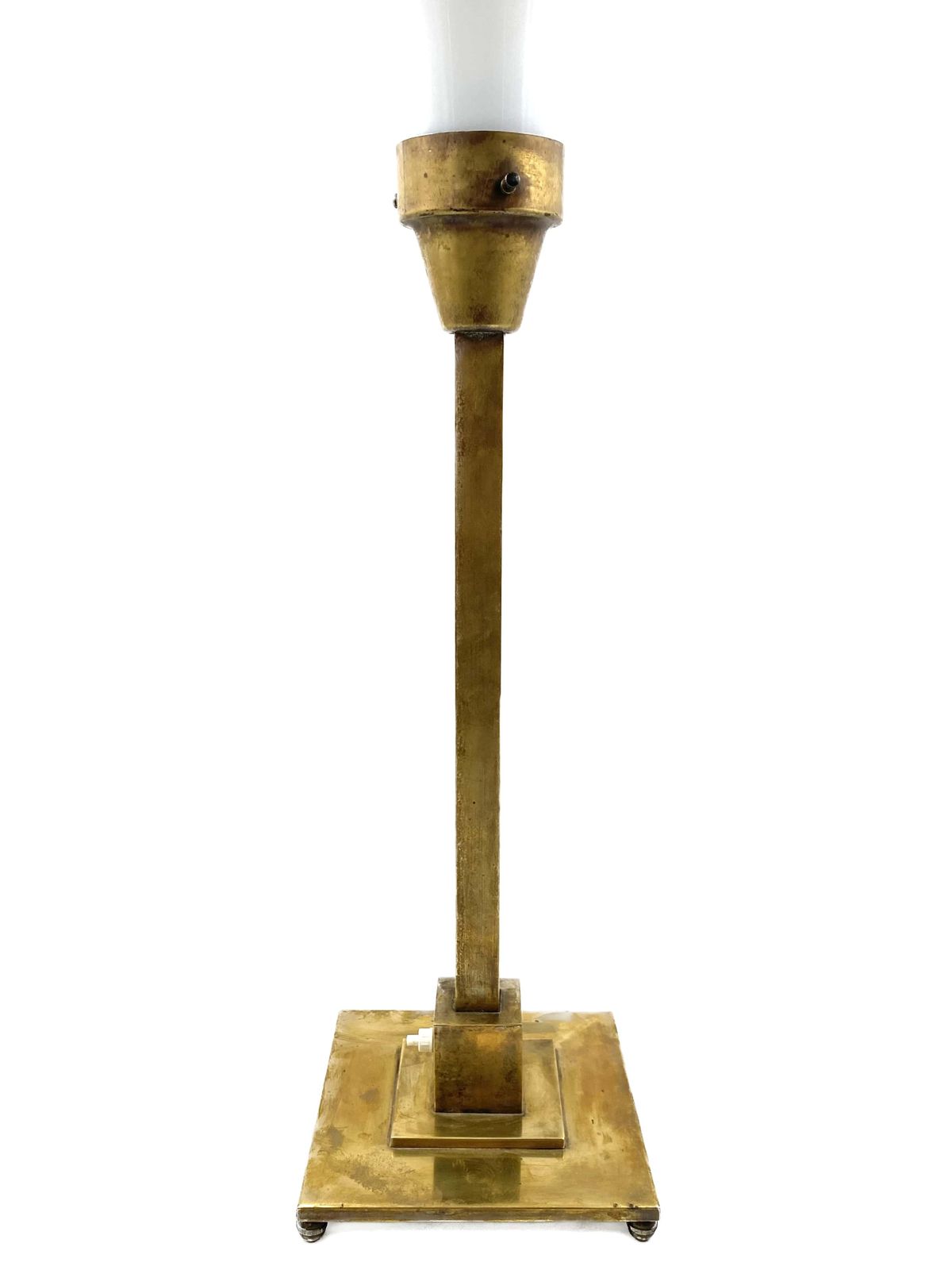 photo furniture Rationalist Monumental Brass Table Lamp, Officine A. Boffelli Milano Italy 1935