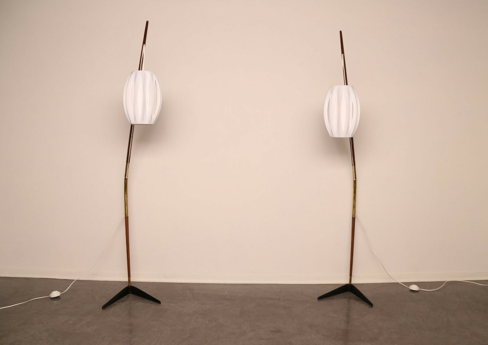 Iconic Floorlamp 'Fishing Pole'  Designed By Svend Aage Holm Sorensen   For Sorensen & Co  Denmark   1950's photo Lighting