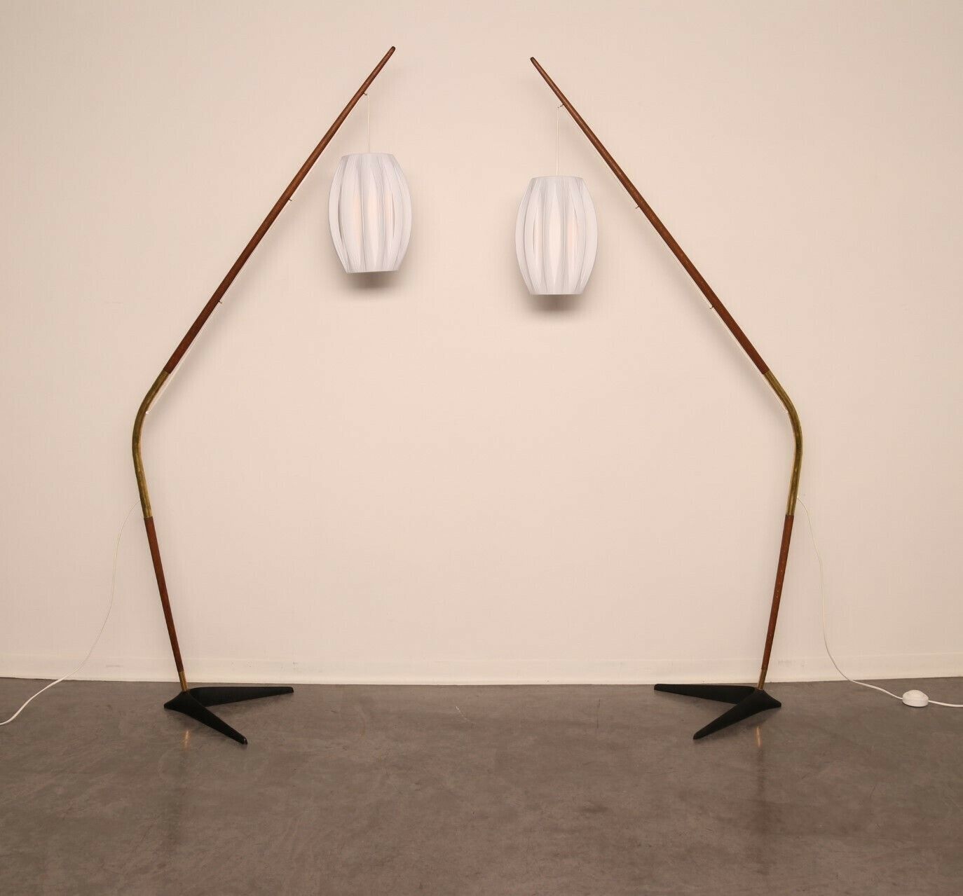 Iconic Floorlamp 'Fishing Pole'  Designed By Svend Aage Holm Sorensen   For Sorensen & Co  Denmark   1950's photo 2757.0