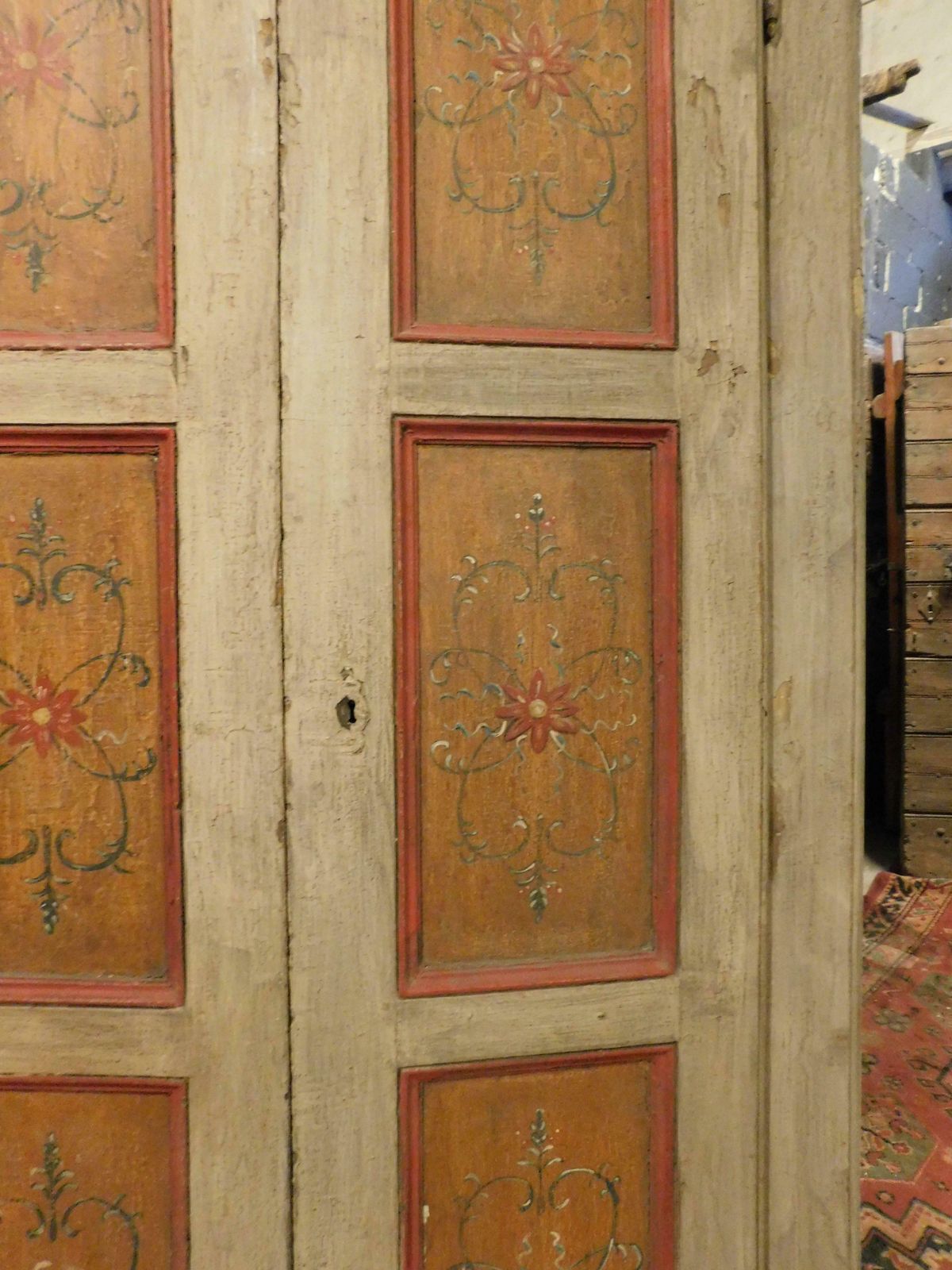 Old Door Lacquered Wall Placard With Frame, From Italy photo 2793.0