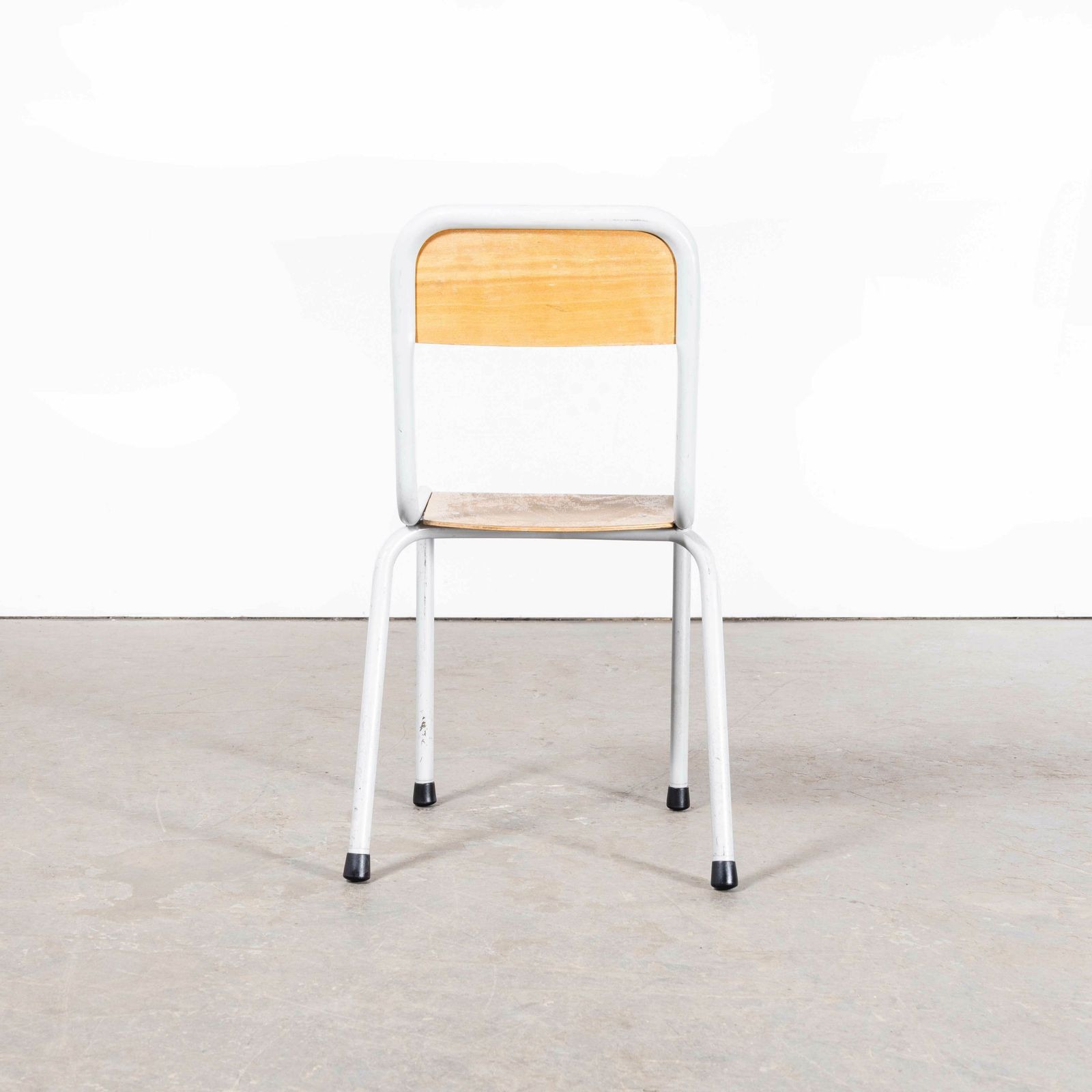 1950’s French Mullca D Back Light Grey Dining Chairs – Set Of Four photo vintage