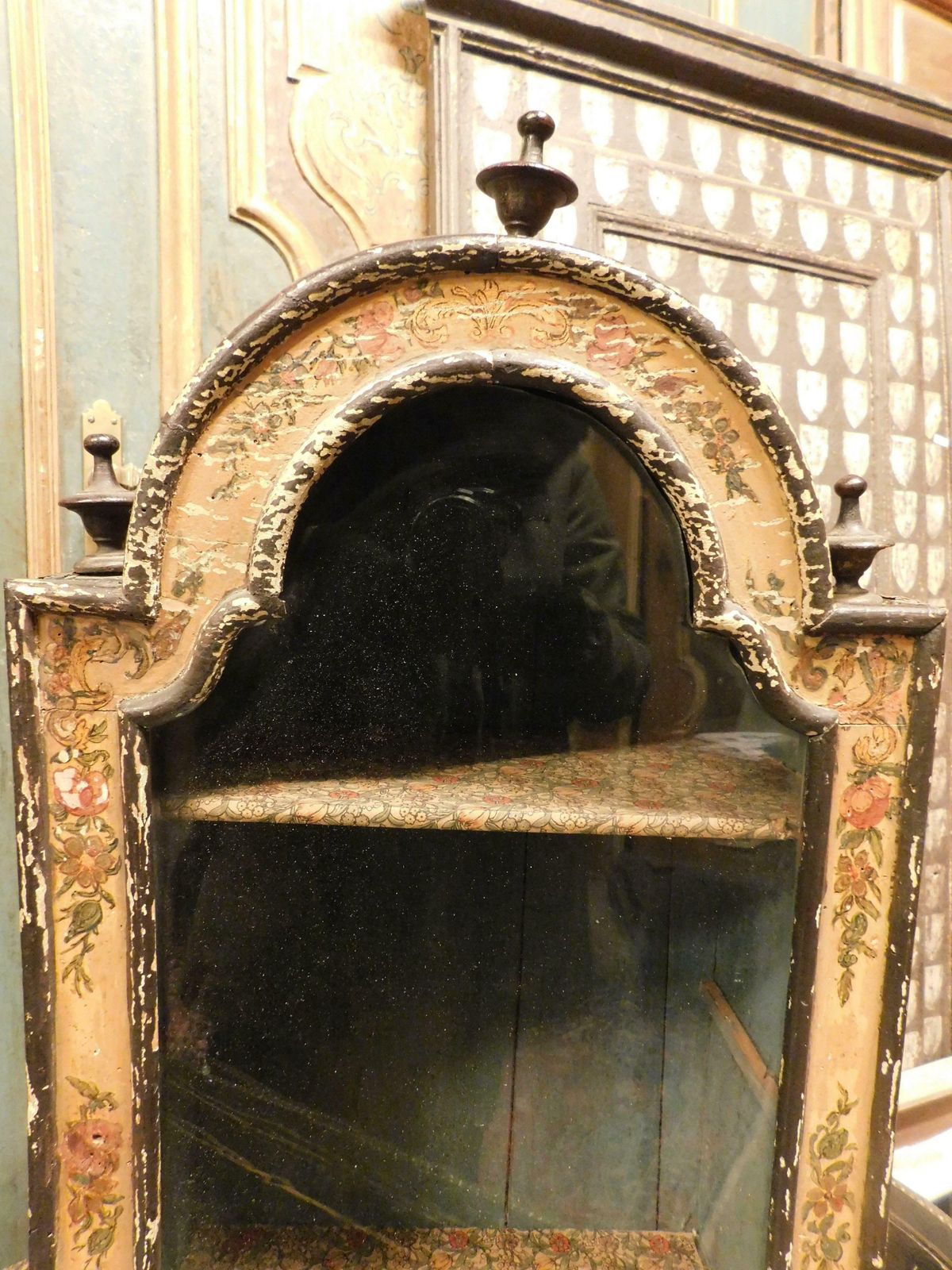 Small Bulletin Board, Showcase, Wall Niche, Hand Painted, Italy photo buy