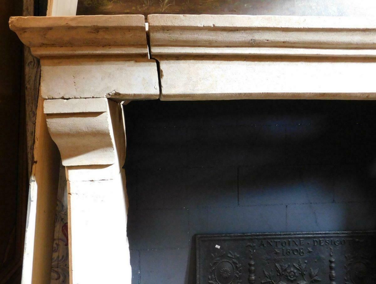 Ancient Fireplace Mantle In Trani Stone, From Italy In The 19th Century photo buy