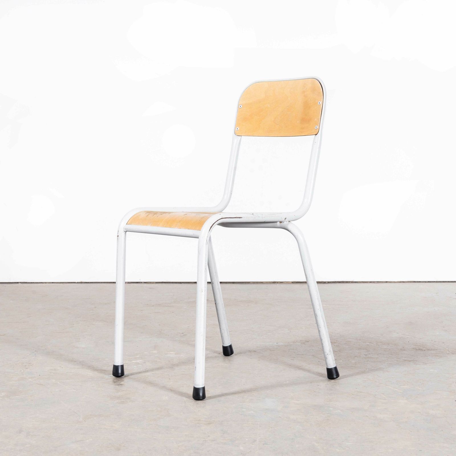 1950’s French Mullca D Back Light Grey Dining Chairs – Good Quantity Available photo for sale