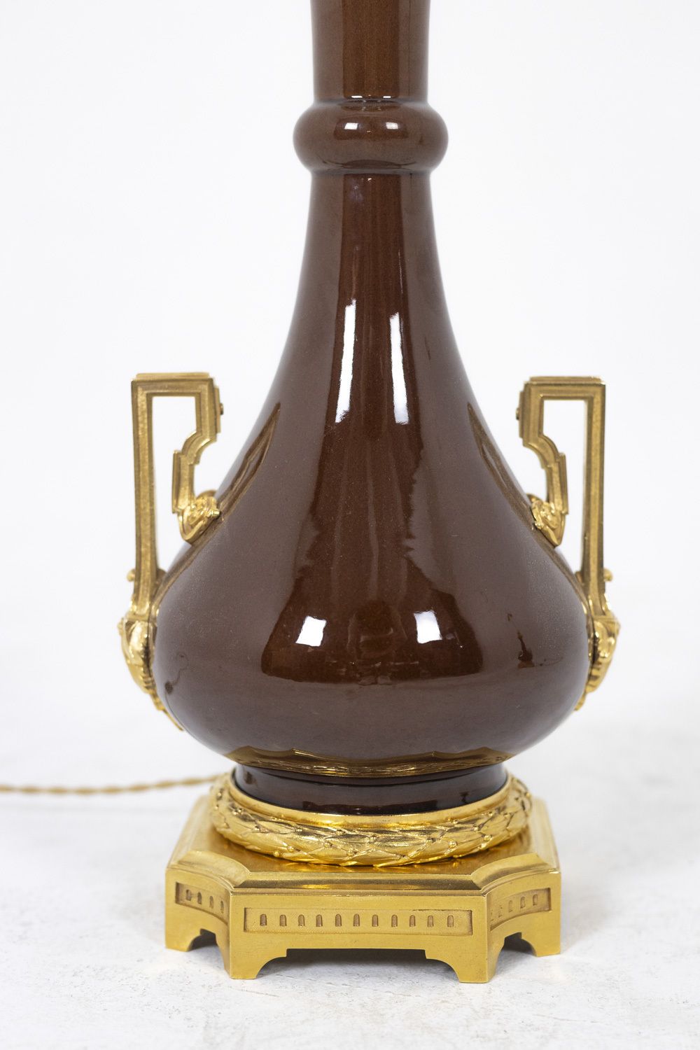 Pair Of Porcelain And Gilt Bronze Lamps, Circa 1880 photo vinterior