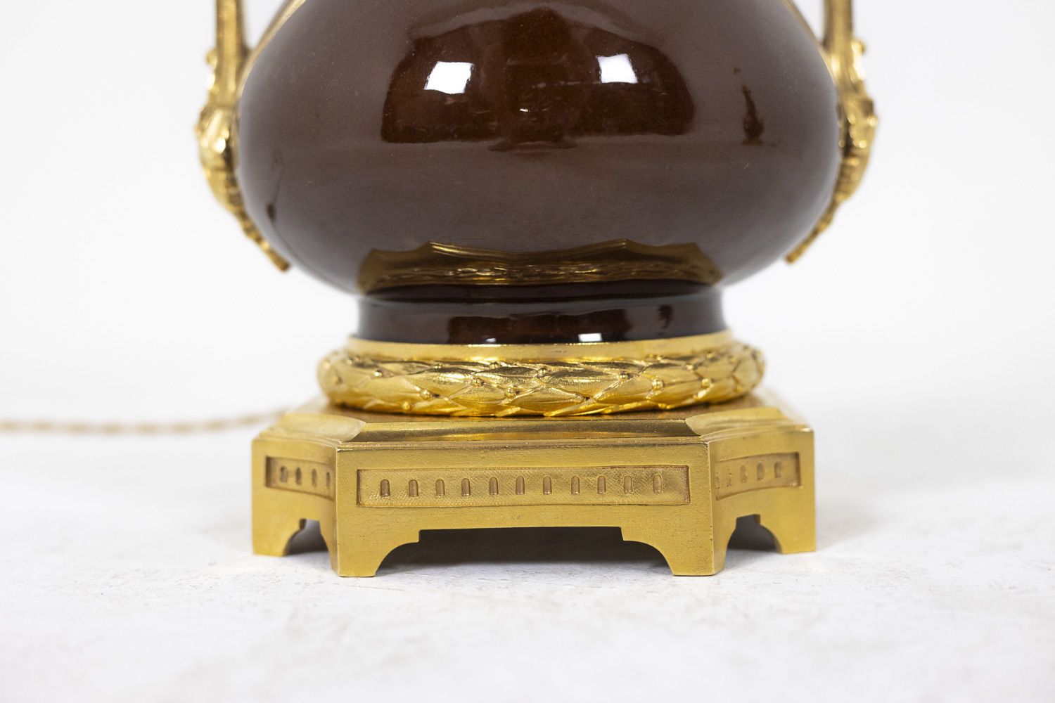 Pair Of Porcelain And Gilt Bronze Lamps, Circa 1880 photo furniture
