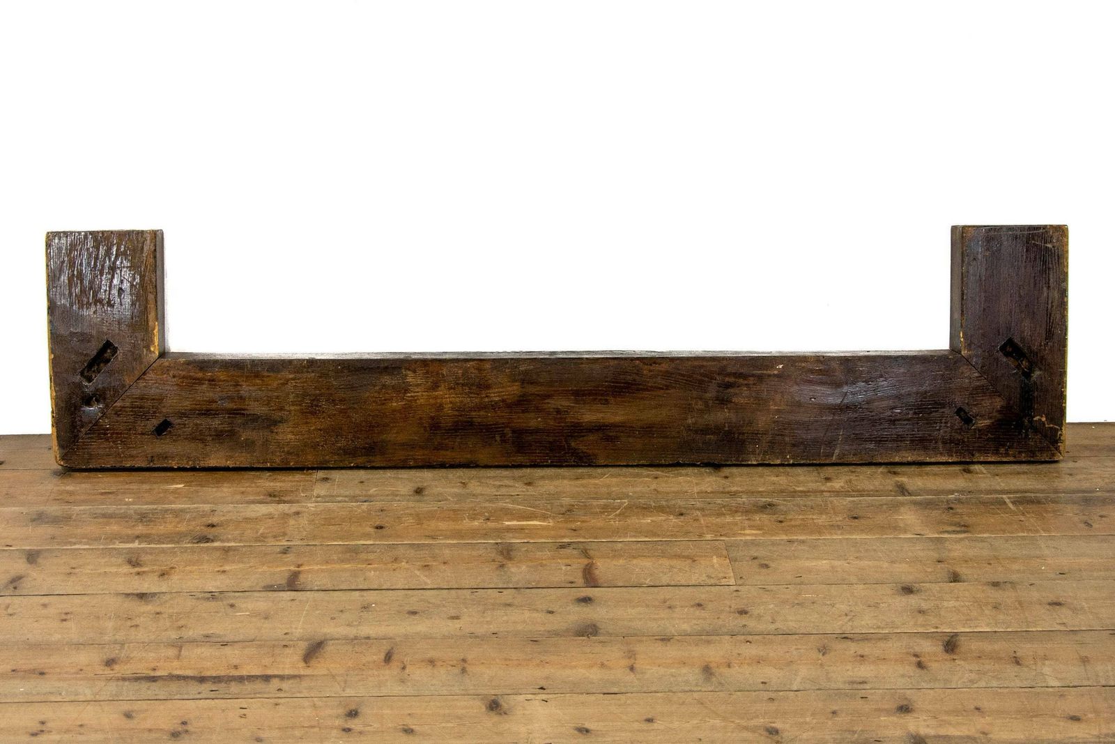 Antique Oak Fire Kerb, 1910s photo vintage
