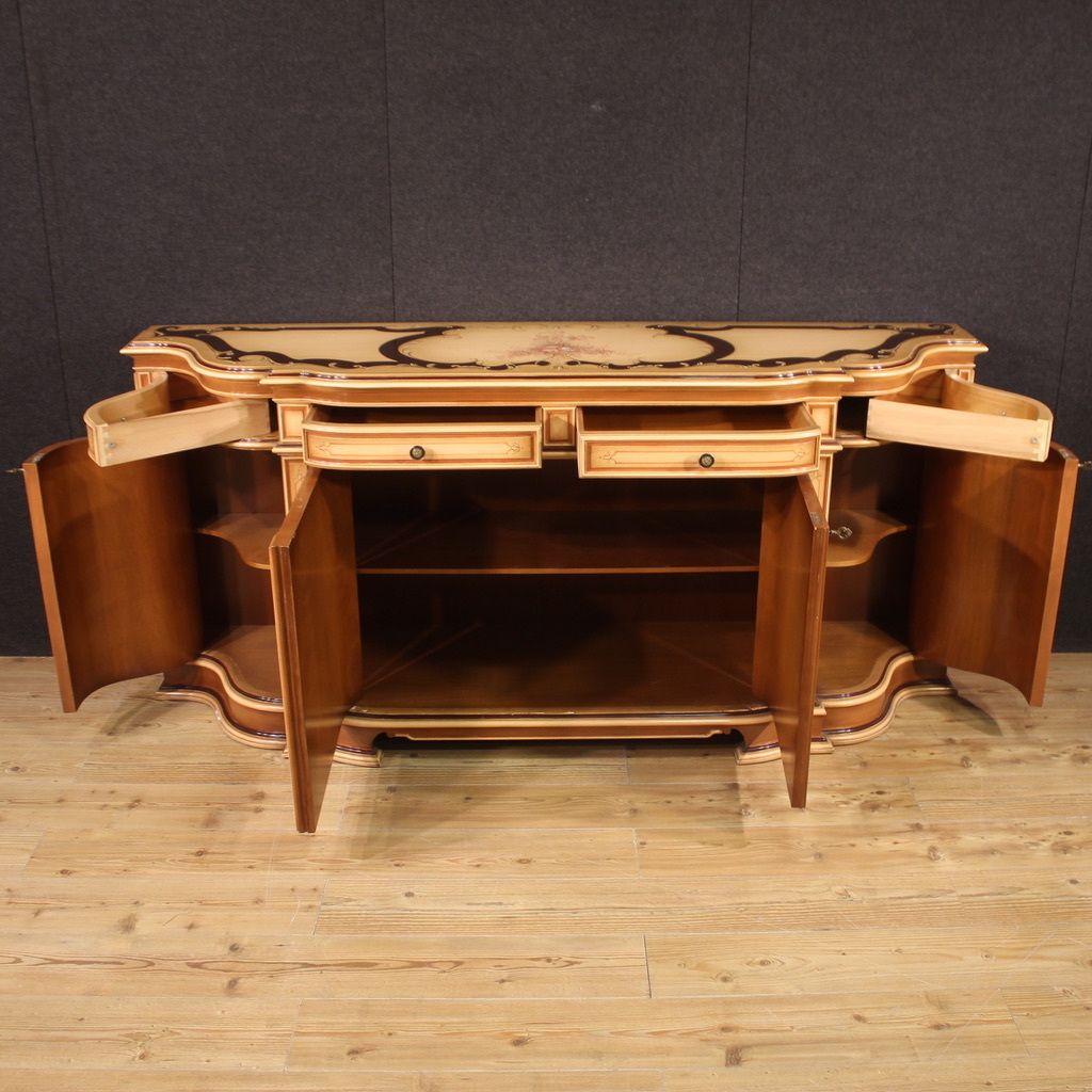 Great Lacquered And Painted Sideboard From The 70s photo buy