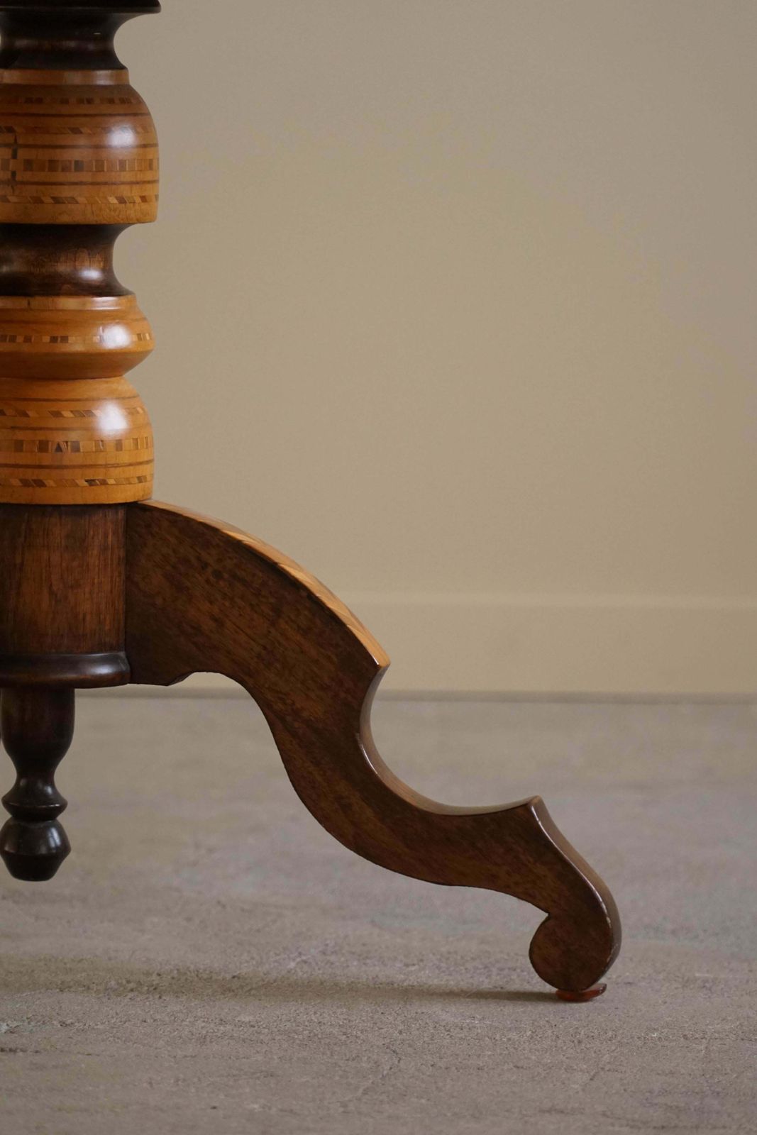 photo for sale Danish Art Deco, Octagon Side Table In Birch With Intarsia Top, 1940s