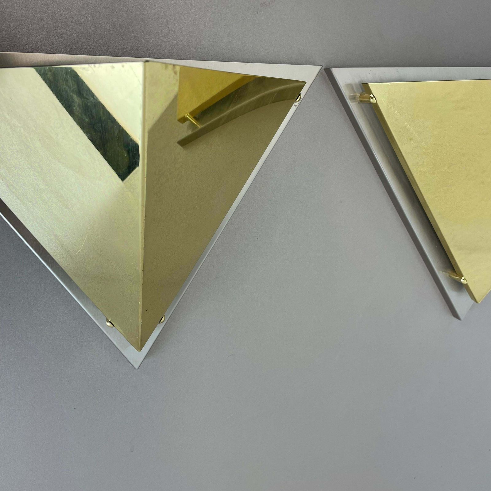 photo buy Set Of 2 Brass Sciolari Style Wall Light Sconces Bankamp Leuchten, Germany, 1980