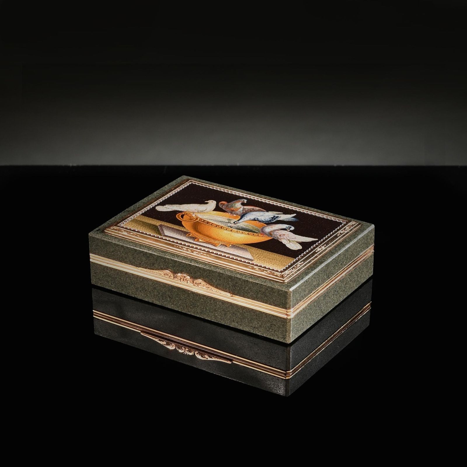 Micromosaic Gold Mounted Jasper Snuff Box Early 19th Century Italian Gioacchino Barberi photo buy
