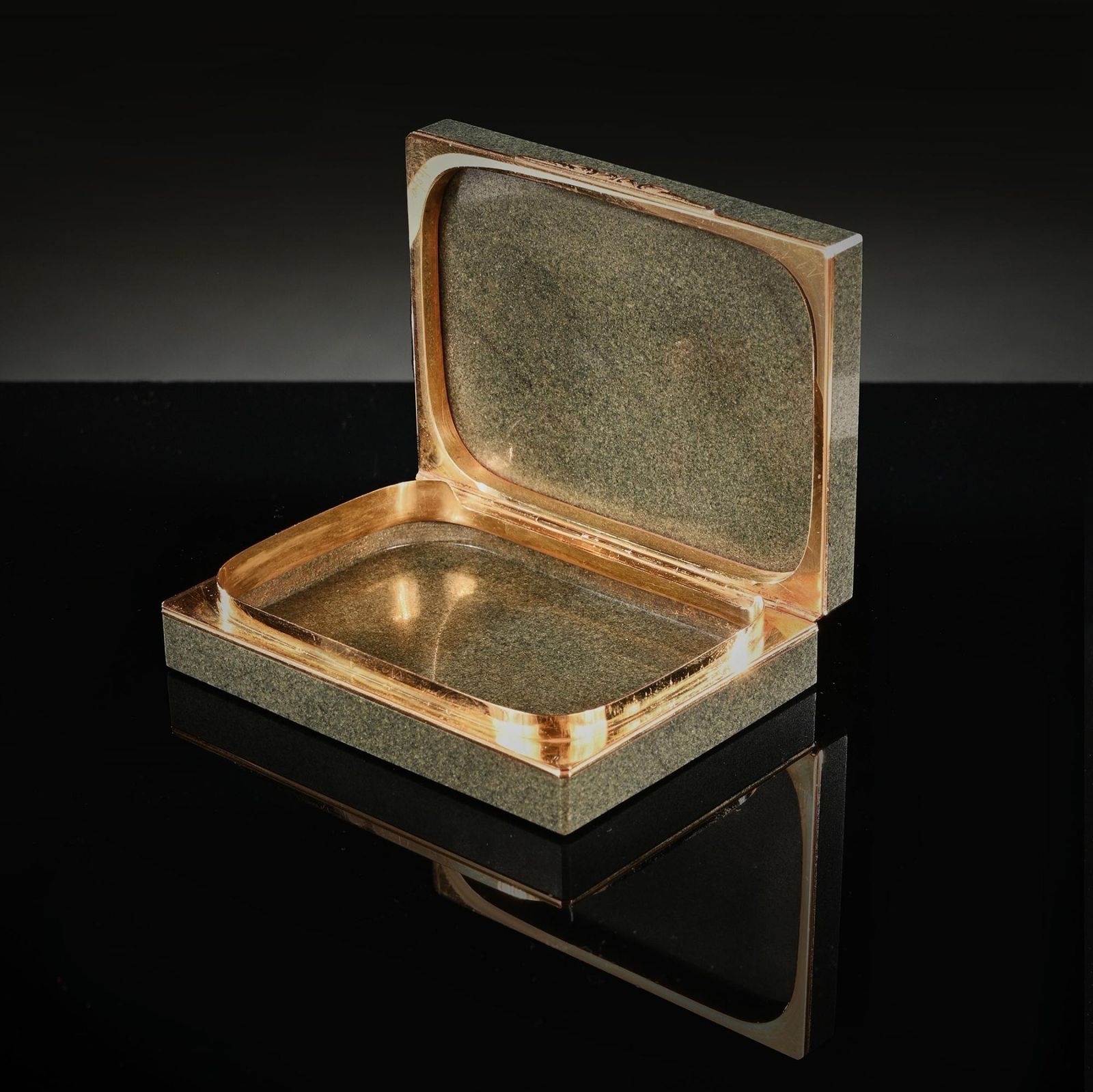 photo for sale Micromosaic Gold Mounted Jasper Snuff Box Early 19th Century Italian Gioacchino Barberi