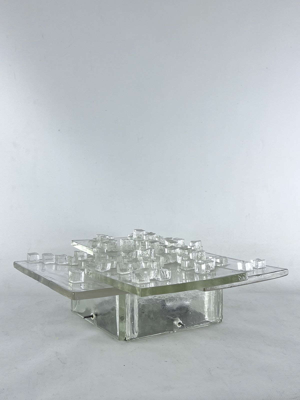 Mid Century Clear Murano Glass Wall Light By Albano Poli For Poliarte. Italy 1970s photo Lighting