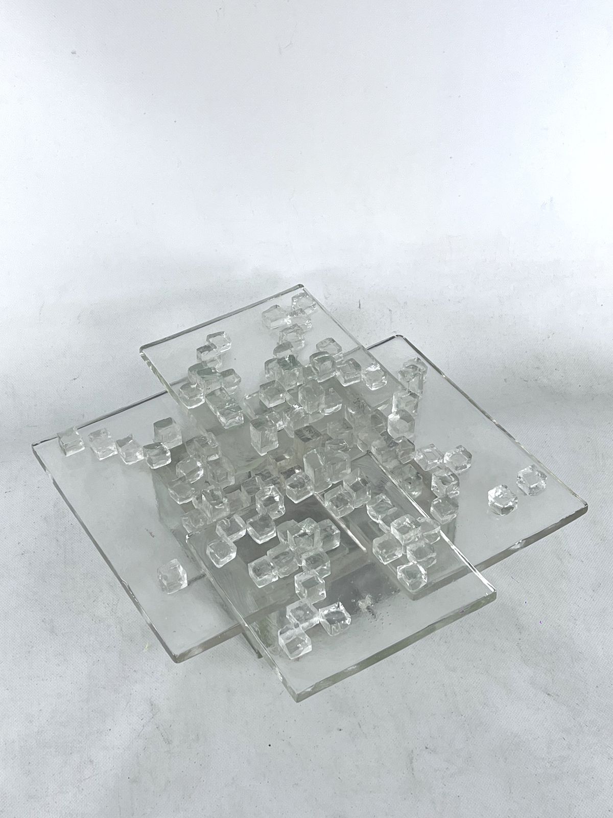 Mid Century Clear Murano Glass Wall Light By Albano Poli For Poliarte. Italy 1970s photo vinterior