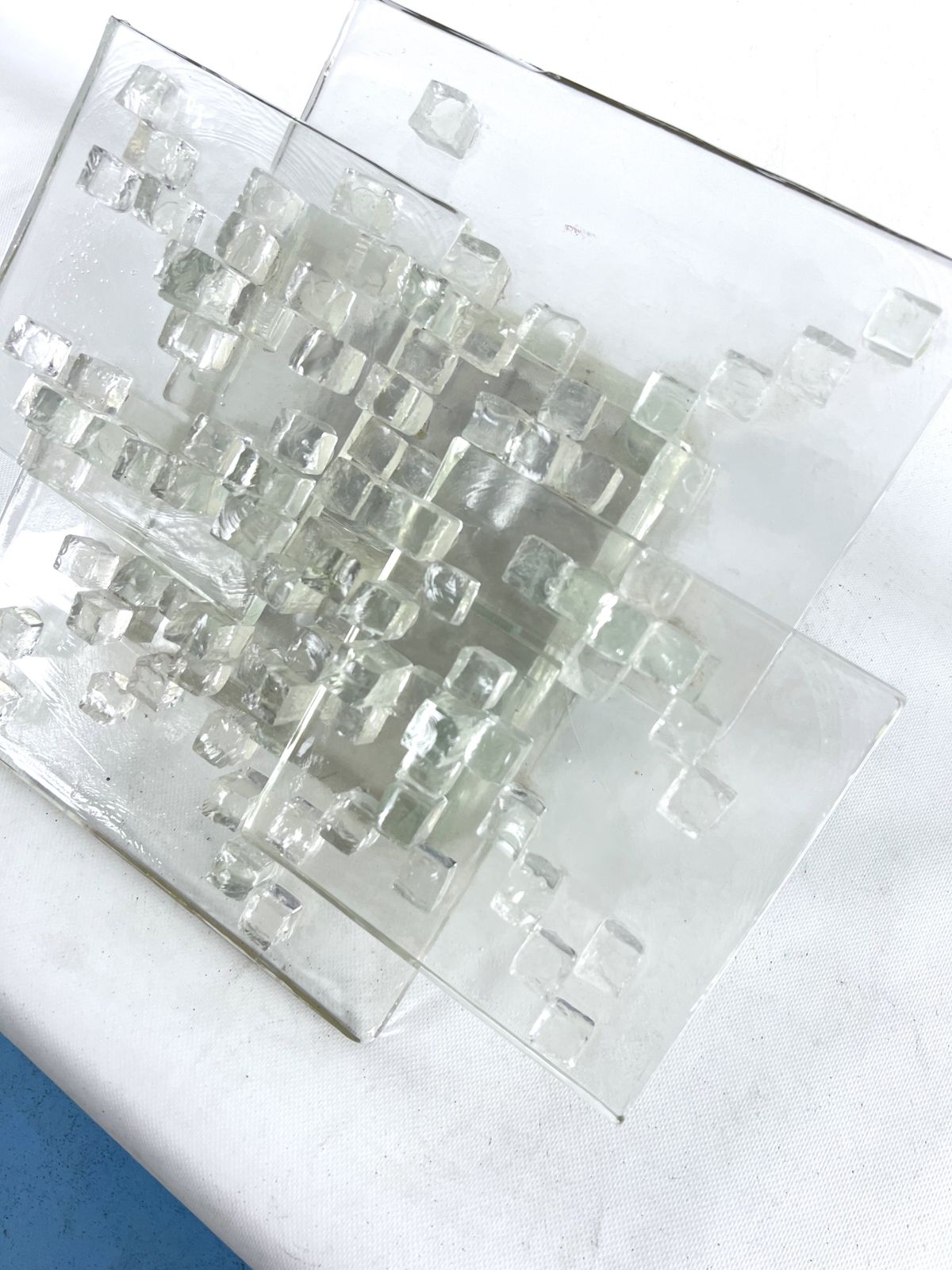Mid Century Clear Murano Glass Wall Light By Albano Poli For Poliarte. Italy 1970s photo vintage