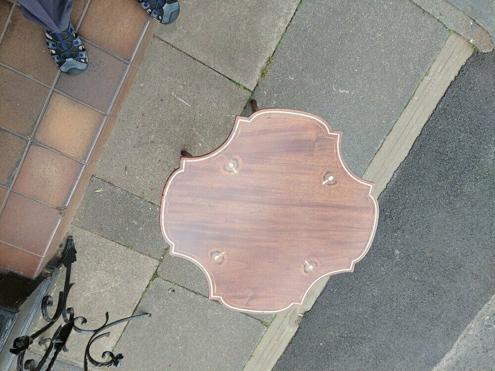 Edwardian Mahogany Art Nouveau Occasional Table photo for sale