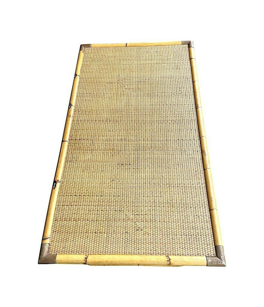 An Italian 1970s Folding Bamboo Coffee Table By Del Vera With Brass Corners photo 1450.0