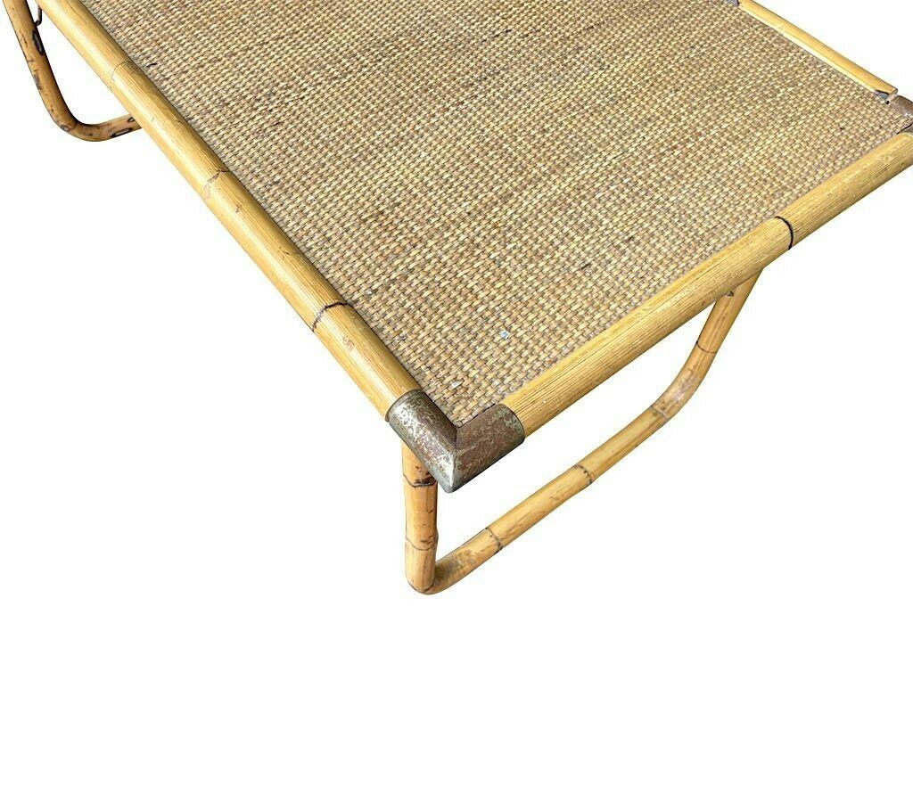 Furniture An Italian 1970s Folding Bamboo Coffee Table By Del Vera With Brass Corners photo