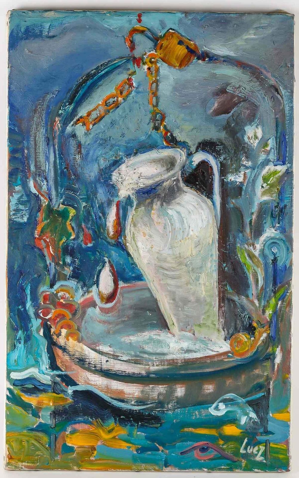 Painting By Evelyne Luez From The Xxth Century, Paris, Rue Campagne Première. photo Art