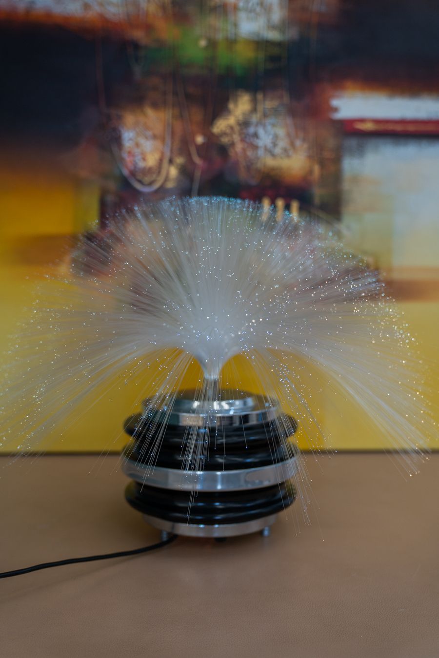 Lighting Swivel Fiber Optic Table Lamp From The 70s photo