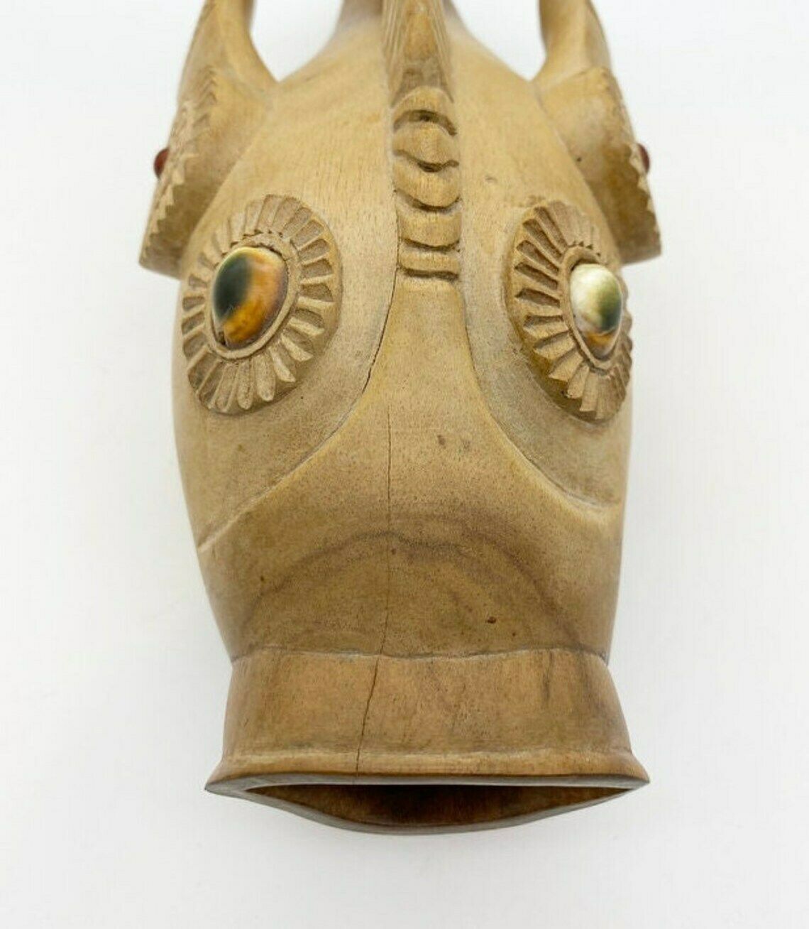 Wooden Fish Figure Miracle Fish Papua New Guinea Hand Carved Fish photo 85.0
