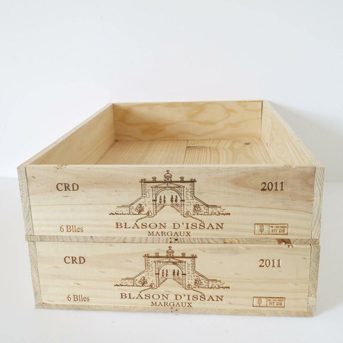 French Vintage Wine Crate Drawers Trays Wooden Tray Stacking Planter Shelf photo Home Decor