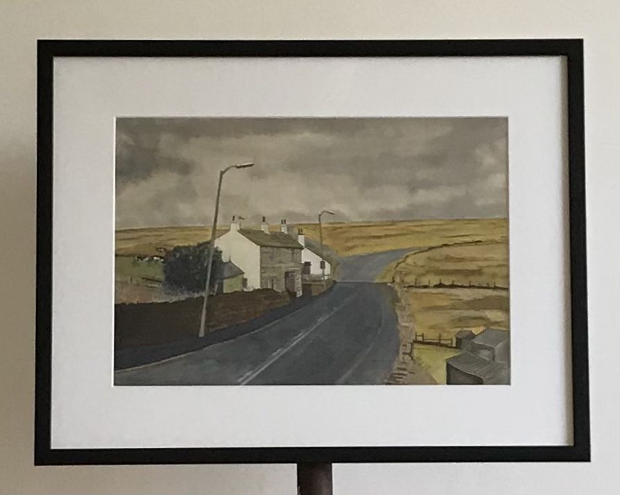 Road Through The Yorkshire Moors Late 20th Century Contemporary Painting photo furniture