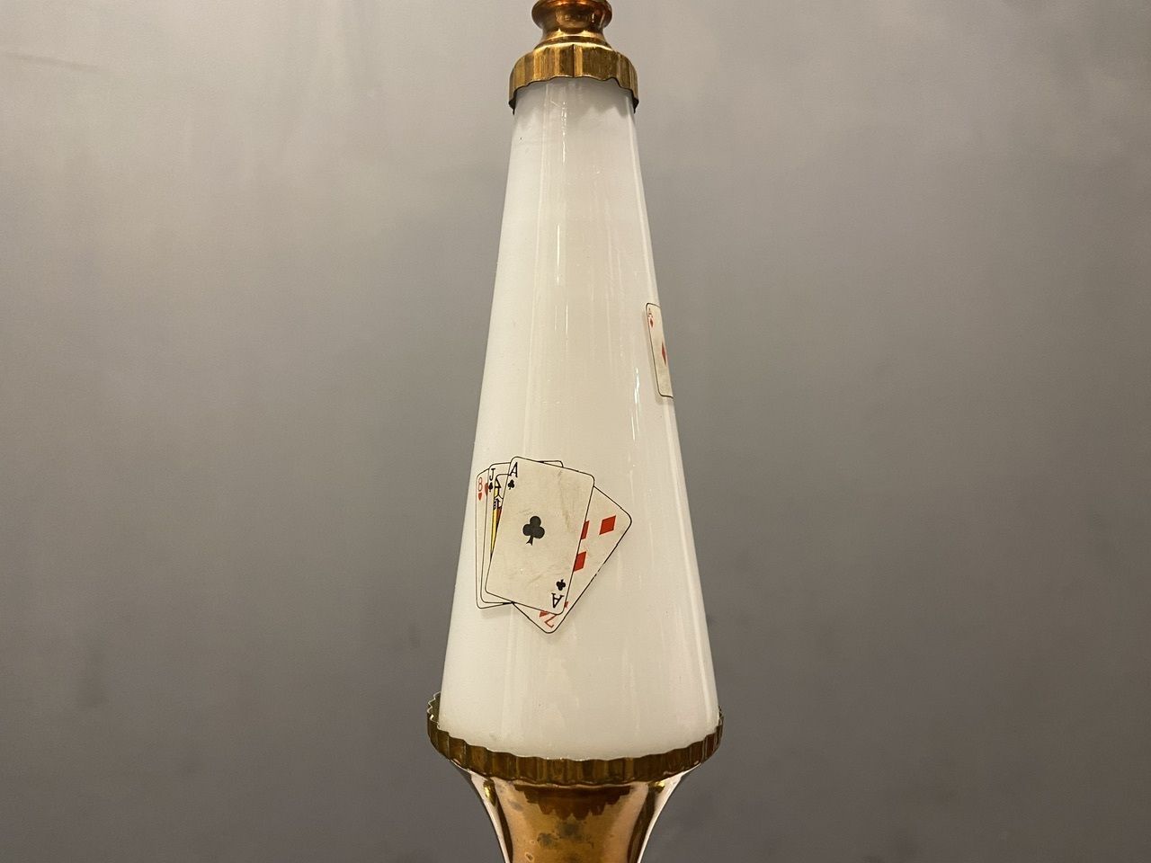 1960’s Sputnik Brass Opaline Glass Chandelier 6 Lights photo vinterior
