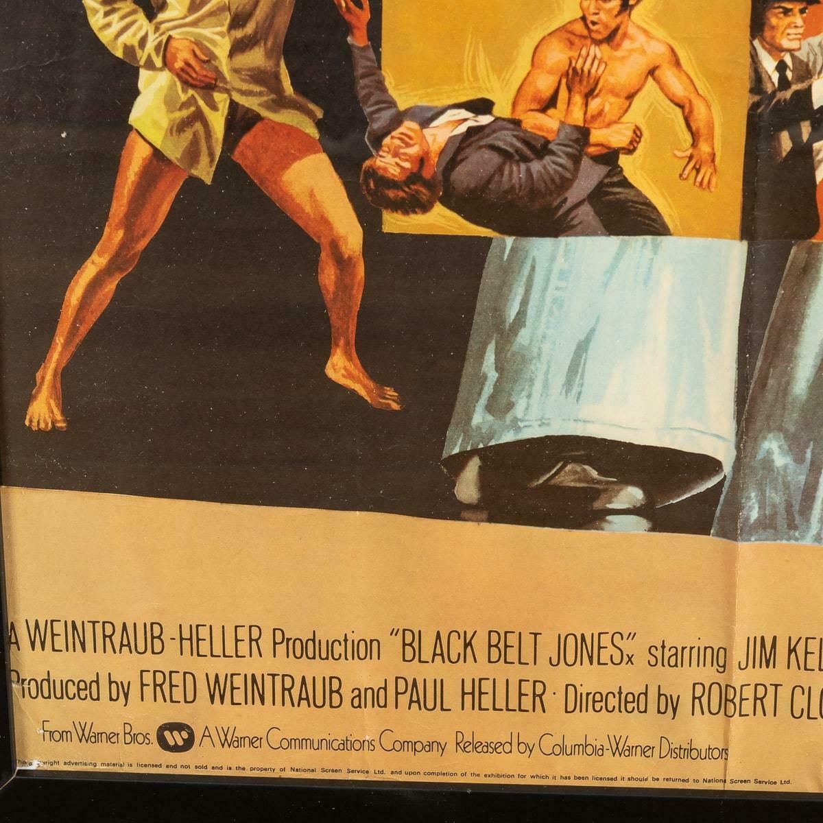 895.0 Original British Quad Black Belt Jones / Deadly Trackers Movie Poster, C.1973 photo