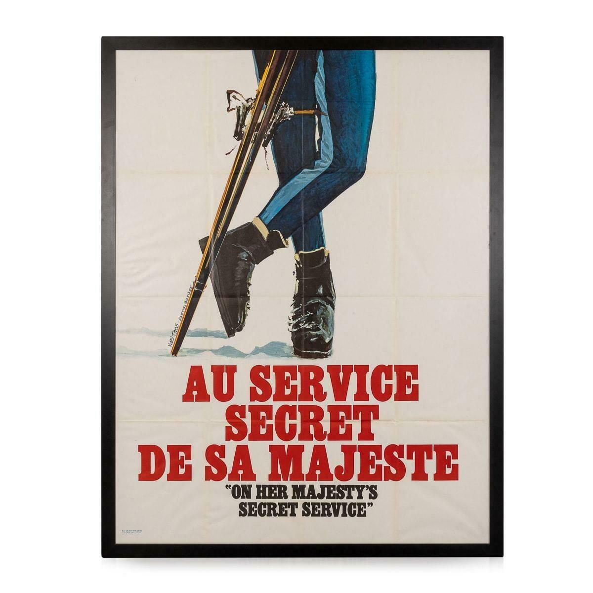 Original French Release James Bond On Her Majesty's Secret Service Poster C.1969 photo for sale