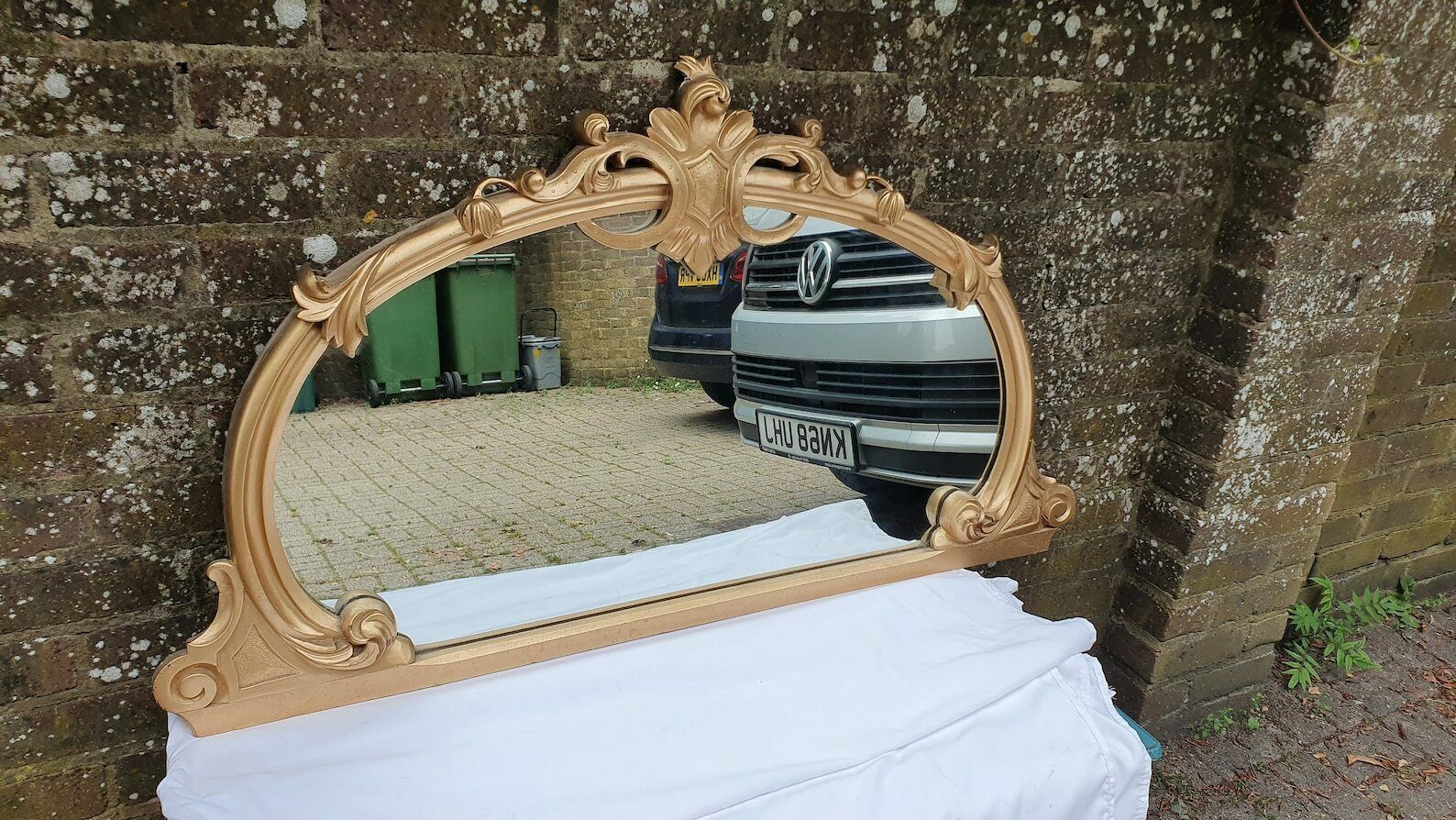 Large Victorian Top Quality Ornate Gold Gilt Wall Mirror Wonderful Carved Features Over Mantel Mantle photo furniture
