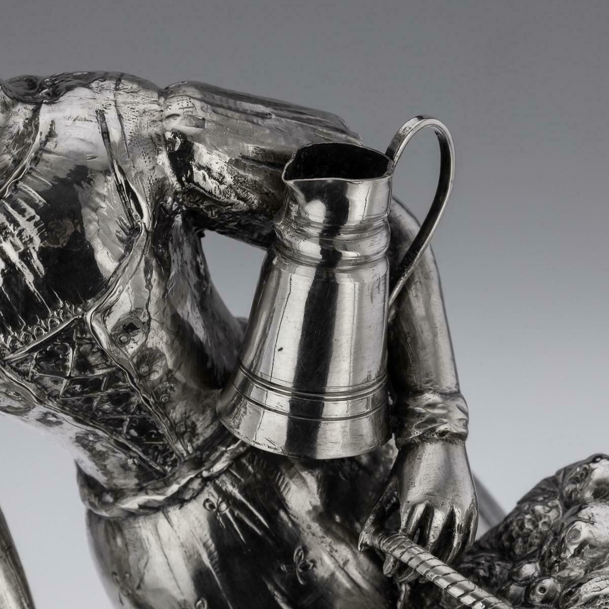 photo buy 19th Century German Solid Silver Figure Of A Fruit Seller, C.1880