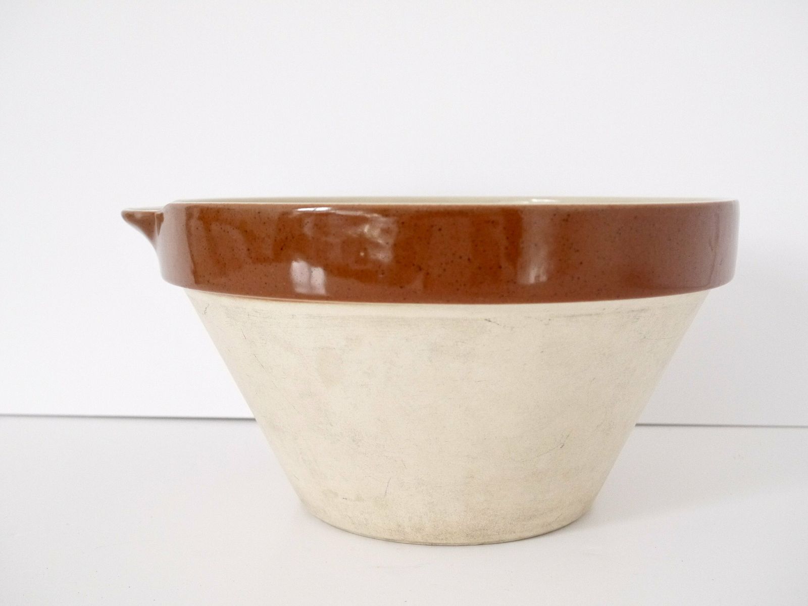 Frenchterracotta Mixing Bowl Rustic French Dairy Bowl Primitive Pottery Farmhouse Display Bowl photo Home Decor