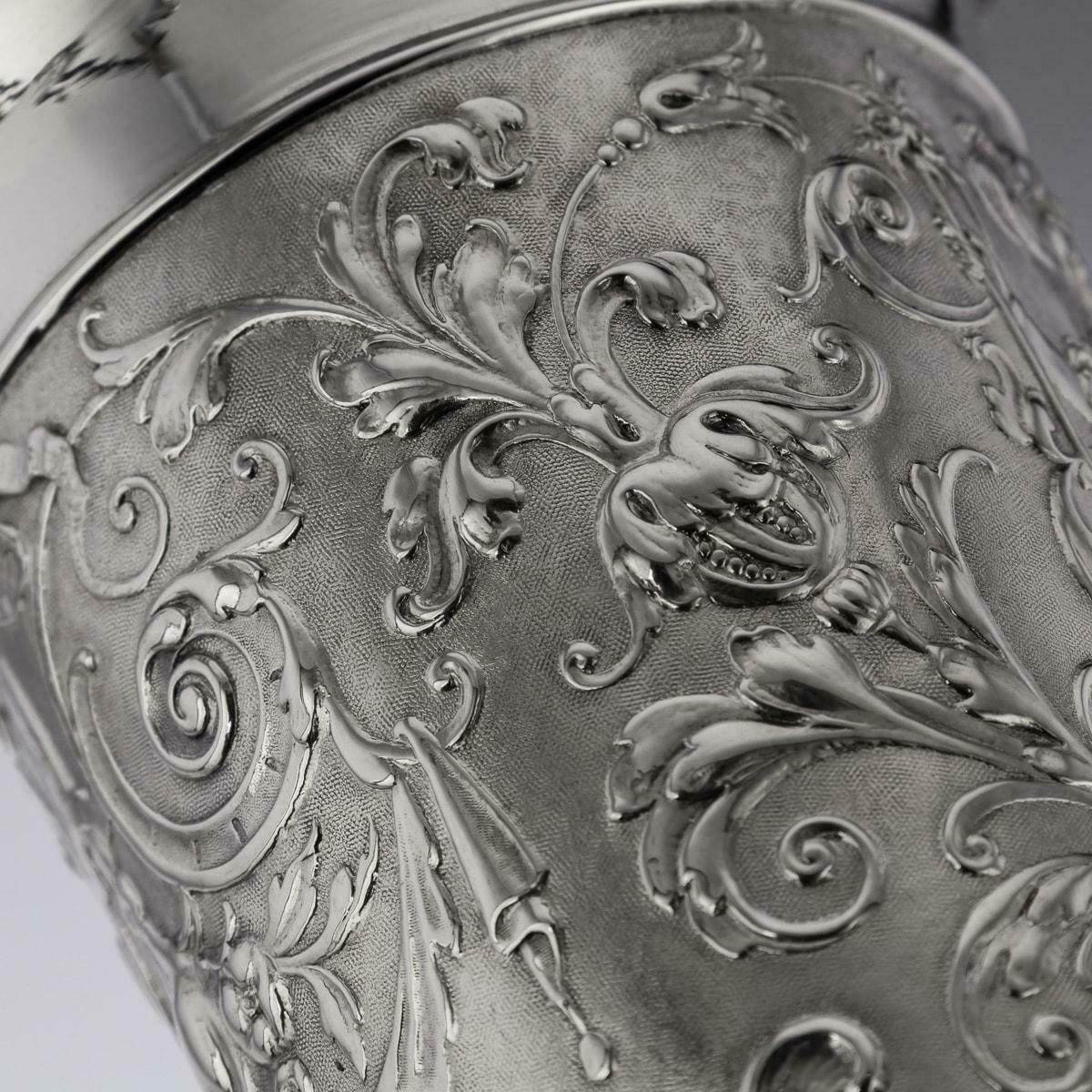 photo vintage 19th Century German Solid Silver Worms Shooting Presentation Cup, Hanau, C.1895