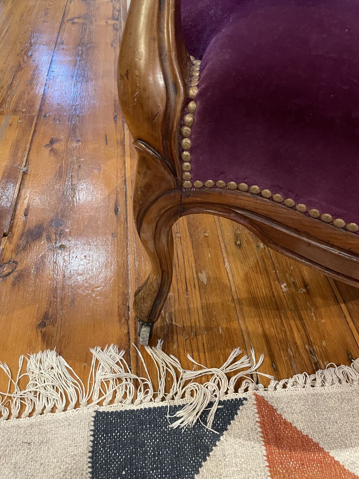 Pair Of Louis XV Armchairs Reupholstered Velvet photo 300.0