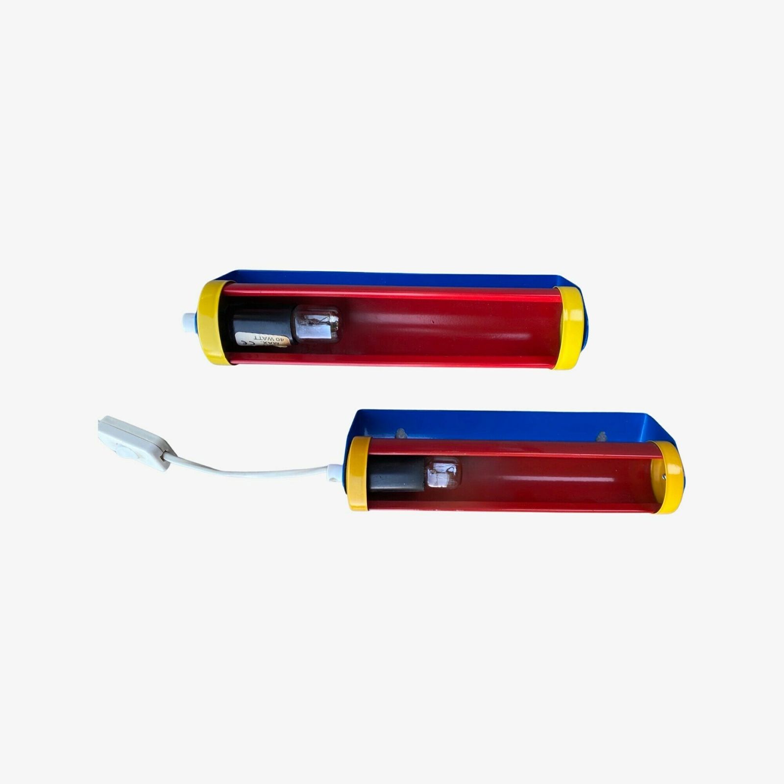 Set Of 2 Vintage G&G Wall Lamps Memphis Style | Dutch Design | Night Light | Bedlamp | Kids Room | 80s Vintage | Memphis Milano | Adjustable photo furniture