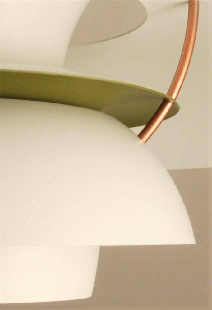 Vintage Louis Poulsen Model Ph5 | White With Olive Green Anti Glare Ring photo 950.0