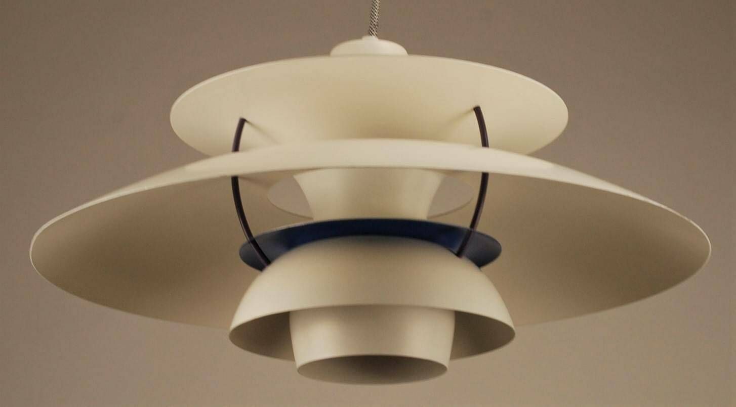 Louis Poulsen Ph5 Pendant | Vintage 1970's 'Authentic White' | Mid Century Modern Design By Poul Henningsen, Denmark photo 950.0